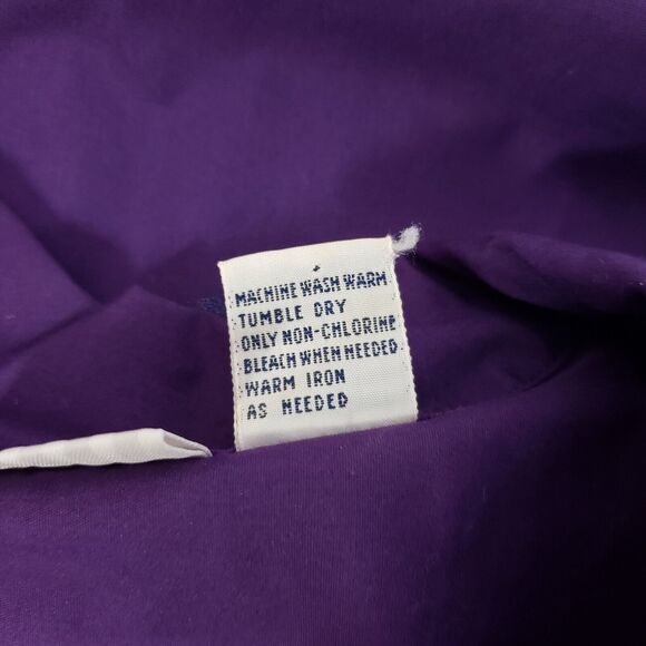 Cabin Creek Womens Shirt Large Purple Button Front Long Sleeve Collared Pocket - Picture 8 of 8